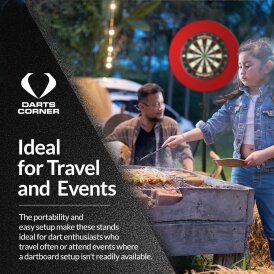 Designa Darts Travel Stand - Portable Lightweight - Easy Setup Dartboard Dartscheiben Ständer Dartständer