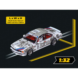 Carrera Digital 132 Auto BMW 635 CSI  Schnitzer Genuine BMW Parts Nr.11 24H Spa 1986 32109