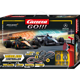 Carrera GO!!! Rennbahn Autorennbahn Formel 1 Formula Track Attack WIRELESS Set / Grundpackung 62617