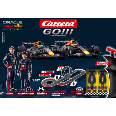 Carrera GO!!! Rennbahn Autorennbahn Formel 1 Red Bull Racing Set / Grundpackung 62625