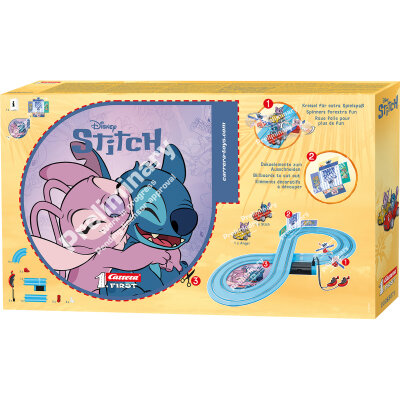 My 1. First Carrera Rennbahn Autorennbahn Disney Stitch 2,4m Set / Grundpackung 63071
