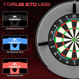 Mission Dart Torus 270 Light klappbar mit USB-C Anschluss Dartboard Light Dartboardbeleuchtung Dartscheiben Licht Blau