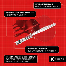 Target Dart K-Shift Flight- Schaftsystem in verschiedenen Längen und Farben