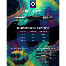 Bullet Steel Darts Diesel 85% Tungsten Steeltip Darts Steeldart 22 g