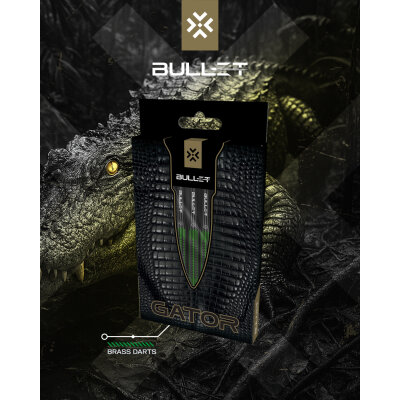 Bullet Steel Darts Gator Brass  Messing Steeltip Darts Steeldart 22 g