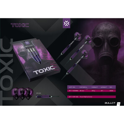 Bullet Steel Darts Toxic Brass  Messing Steeltip Darts Steeldart 23 g