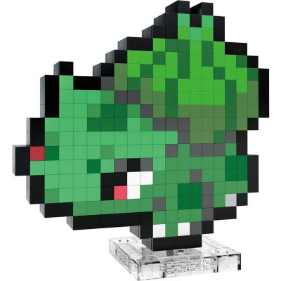 Pok�mon Bulbasaur Bulbizarre Bisasam MEGA-Bausatz Pixel Art mit 374Teilen Mattel HTH75 / Verpackung besch�digt