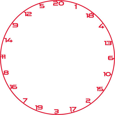 Bullet Darts Custom Number Ring Numern Ring Zahlenring Ersatz-Nummernring verschiedene Farben