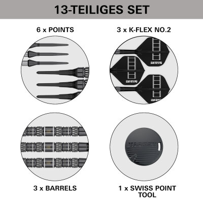 Target Soft Darts SWISS Point Chris Dobey Hollywood 95K 95% Tungsten Softtip Dart Softdart 18 g