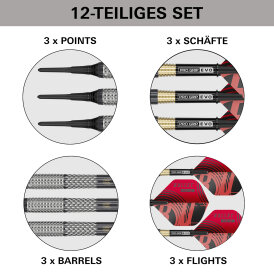 Target Soft Darts Stephen Bunting The Bullet G 5 Void 95% Tungsten Softtip Dart Softdart 18 g
