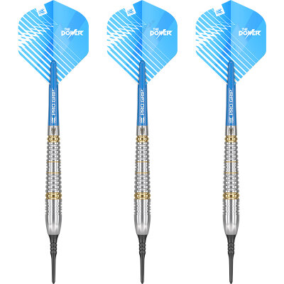 *Leicht bespielt* - Target Soft Darts Phil Taylor Power Brass komplett Dartset Softtip Softdart 18 g
