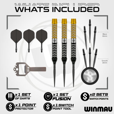 Winmau Steel Darts Switch Point Exion 90% Tungsten Steeltip Dart Steeldart 24 g / B-Ware