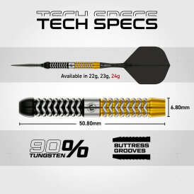 Winmau Steel Darts Switch Point Exion 90% Tungsten Steeltip Dart Steeldart 24 g / B-Ware