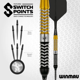 Winmau Steel Darts Switch Point Exion 90% Tungsten Steeltip Dart Steeldart 24 g / B-Ware