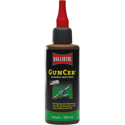 Ballistol GunCer Keramik Waffenöl High-Tech-Waffenöl 100 ml Flüssig mit Dosierspitze