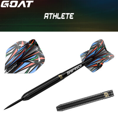 Goat Dart Steel Darts Athlete Schwarz 90% Tungsten Steeltip Darts Steeldart