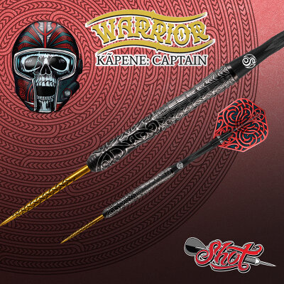 Shot Steel Darts Warrior Kapene Captain 90% Tungsten Steeltip Darts Steeldart 23 g / leicht bespielt
