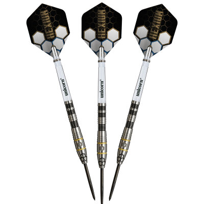 Unicorn Steel Darts Hexium 1 90% Tungsten Steeltip Darts Steeldart 24 g / Verpackung ist besch�digt