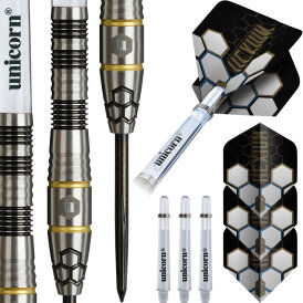 "Verpackung beschädigt" - Unicorn Steel Darts Hexium 1 90% Tungsten Steeltip Darts Steeldart 24 g
