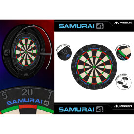 Mission Dart Samurai 4 Graphitgraue Spinne Dartscheibe Bristle Dart Board Dartboard Turnierboard / B-Ware