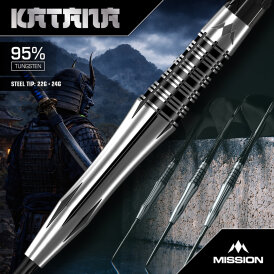 Mission Darts Steel Darts Katana 95% Tungsten mit Caliburn EVO-Spitze Steeltip Darts Steeldart