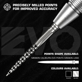 Mission Caliburn EVO Point Dart Wechsel- Spitzen Schraubspitzen GV-Logo, GV1, Mission Logo, Grooved, Ripple verschiedene Farben und Längen
