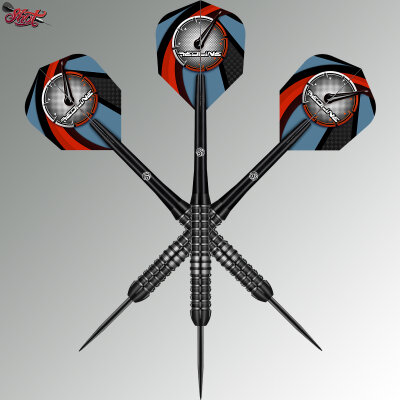 Shot Steel Darts Redline Blazed 80% Tungsten Steeltip Darts Steeldart 28 g / leicht bespielt