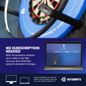 Autodarts Vantage Zählsystem Autoscoring System Electronic Score System & Winmau Plasma Dartboard Light Dartboardbeleuchtung