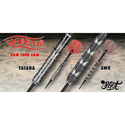 Shot Steel Darts Warrior Taiaha 90% Tungsten Steeltip Darts Steeldart 26 g / Verpackung besch�digt