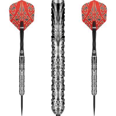 "Verpackung beschädigt" - Shot Steel Darts Warrior Taiaha 90% Tungsten Steeltip Darts Steeldart 26 g