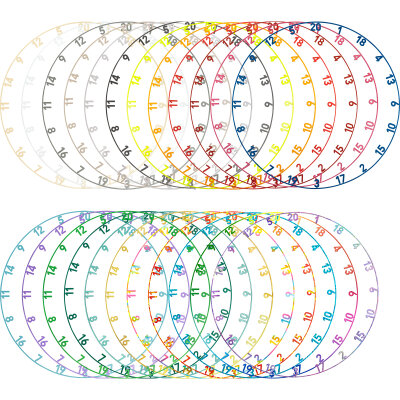 Precise180 Dart One Piece Lasercut Numern Ring Zahlenring Ersatz-Nummernring verschiedene Farben