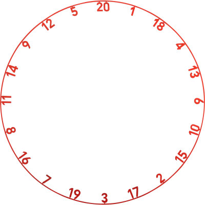 Precise180 Dart One Piece Lasercut Numern Ring Zahlenring Ersatz-Nummernring Inferno Red