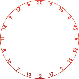 Precise180 Dart One Piece Lasercut Numern Ring Zahlenring Ersatz-Nummernring Inferno Red