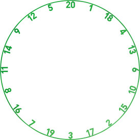 Precise180 Dart One Piece Lasercut Numern Ring Zahlenring...