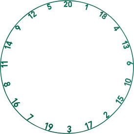 Precise180 Dart One Piece Lasercut Numern Ring Zahlenring...