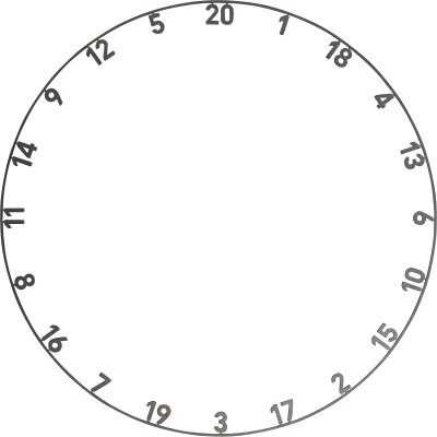 Precise180 Dart One Piece Lasercut Numern Ring Zahlenring Ersatz-Nummernring Graphit