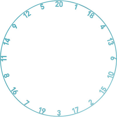 Precise180 Dart One Piece Lasercut Numern Ring Zahlenring Ersatz-Nummernring Infinity Blue
