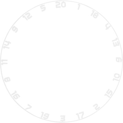 Precise180 Dart One Piece Lasercut Numern Ring Zahlenring Ersatz-Nummernring Samurai White