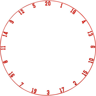 Precise180 Dart One Piece Lasercut Numern Ring Zahlenring Ersatz-Nummernring Vintage Inferno Red