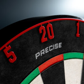 Precise180 Dart One Piece Lasercut Numern Ring Zahlenring Ersatz-Nummernring Vintage Inferno Red