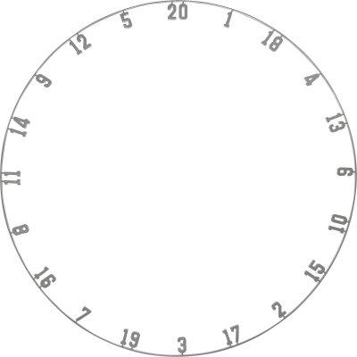 Precise180 Dart One Piece Lasercut Numern Ring Zahlenring Ersatz-Nummernring Vintage Nordic Grey