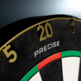 Precise180 Dart Endorphine Dartbaord Dartscheibe inkl. 4 Magnethaltern Gold