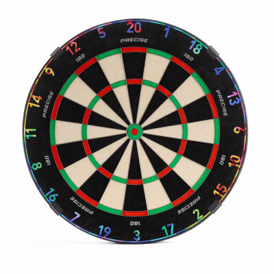 Precise180 Dart Endorphine Dartbaord Dartscheibe inkl. 4 Magnethaltern Polychrome