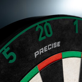 Precise180 Dart Endorphine Dartbaord Dartscheibe inkl. 4 Magnethaltern Hunting Green