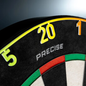 Precise180 Dart Endorphine Dartbaord Dartscheibe inkl. 4 Magnethaltern Spectrum