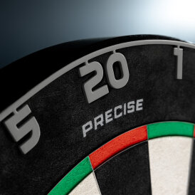 Precise180 Dart Endorphine Dartbaord Dartscheibe inkl. 4 Magnethaltern Samurai Nordic Grey