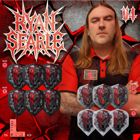 L-Style Champagne Signature Dart Flights Ryan Searle v4  - Schwarz Klar L1PRO