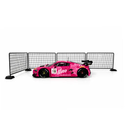 DSM - RC Absperrgitter Grau / Schwarz Dekoration Deko Absperrung Zaun kompatibel mit Carrera Evolution - Digital 132 / 124