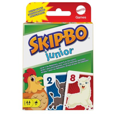 *Verpackung beschädigt* - Mattel SKIP-BO Junior Kartenspiel Gesellschaftsspiel Familienspiel Kinderspiel MATTEL Games HHB37