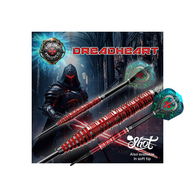 Shot Soft Darts Future Knights Dreadheart 90% Tungsten Softtip Darts Softdart 20 g / leicht bespielt
